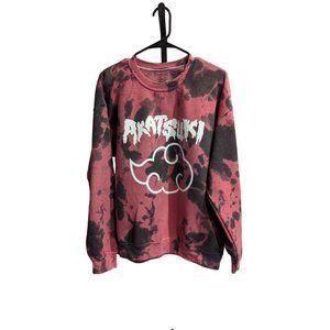 Naruto Akatsuki Tie Dyed Sweatshirt Size Large